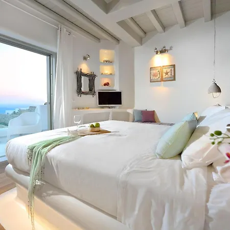Outstanding Mykonos 6 Bedrooms Agamemnon Sauna Jacuzzi Panoramic Sea Views Villa *