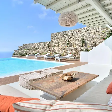 Villa Outstanding Mykonos 6 Bedrooms Agamemnon Sauna Jacuzzi Panoramic Sea Views