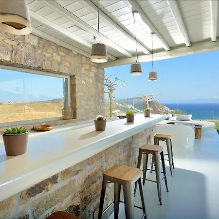 Villa Outstanding Mykonos 6 Bedrooms Agamemnon Sauna Jacuzzi Panoramic Sea Views